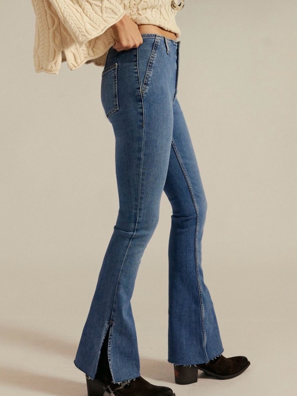 We The Free Straight Leg Blue Jeans